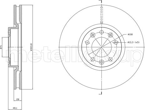 Fri.Tech. BD1848 - Спирачен диск vvparts.bg