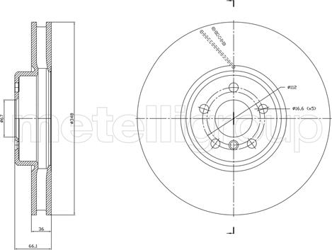 Fri.Tech. BD1868 - Спирачен диск vvparts.bg