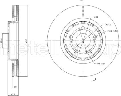 Fri.Tech. BD1829 - Спирачен диск vvparts.bg