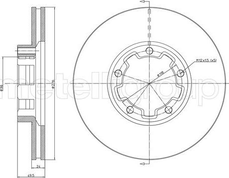 Fri.Tech. BD1372 - Спирачен диск vvparts.bg