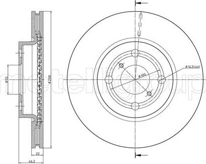 Fri.Tech. BD1209 - Спирачен диск vvparts.bg