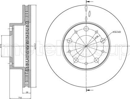 Fri.Tech. BD1224 - Спирачен диск vvparts.bg