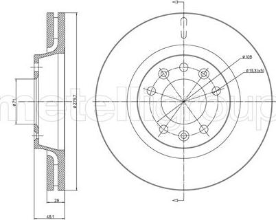 Fri.Tech. BD1225 - Спирачен диск vvparts.bg