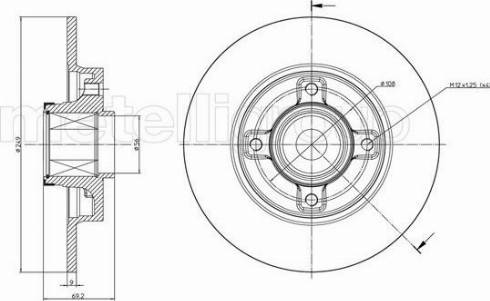 Fri.Tech. BD1272 - Спирачен диск vvparts.bg