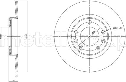 Fri.Tech. BD1759 - Спирачен диск vvparts.bg