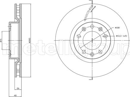 Fri.Tech. BD1764 - Спирачен диск vvparts.bg