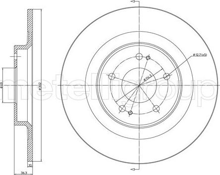 Fri.Tech. BD1709 - Спирачен диск vvparts.bg