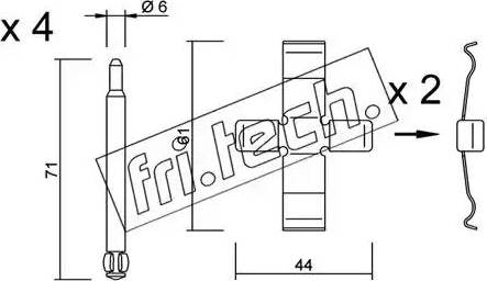 Fri.Tech. KIT.087 - Комплект принадлежности, дискови накладки vvparts.bg