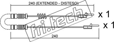 Fri.Tech. SU.109K - Предупредителен контактен сензор, износване на накладките vvparts.bg