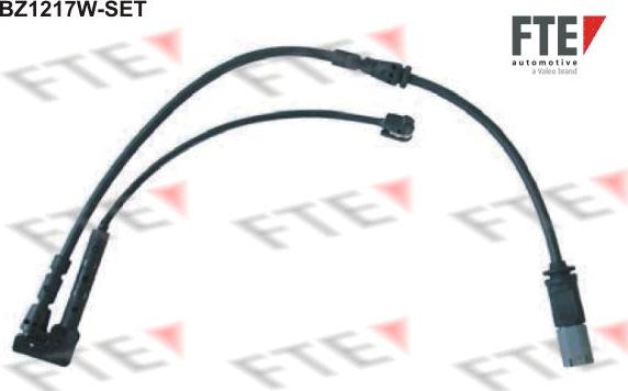 FTE BZ1217W-SET - Предупредителен контактен сензор, износване на накладките vvparts.bg