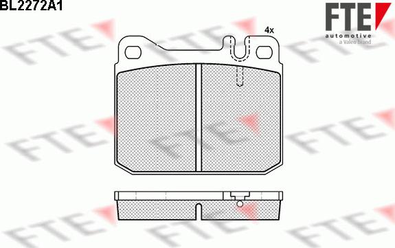 FTE 9500005 - Комплект спирачно феродо, дискови спирачки vvparts.bg