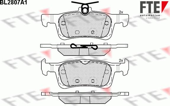 FTE BL2807A1 - Комплект спирачно феродо, дискови спирачки vvparts.bg