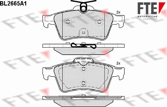 FTE BL2665A1 - Комплект спирачно феродо, дискови спирачки vvparts.bg