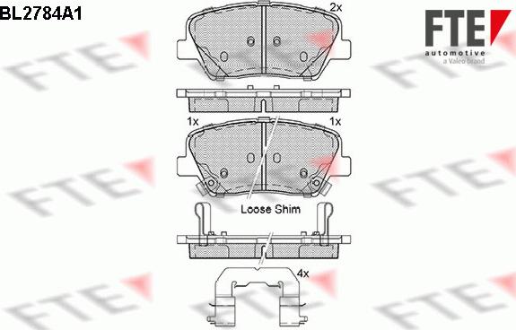 FTE 9010979 - Комплект спирачно феродо, дискови спирачки vvparts.bg