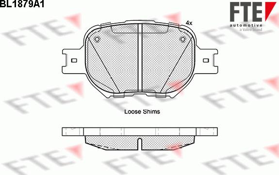 FTE 9010464 - Комплект спирачно феродо, дискови спирачки vvparts.bg