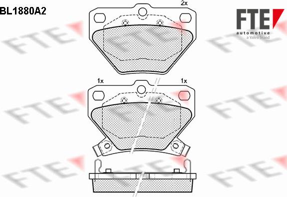 FTE 9010465 - Комплект спирачно феродо, дискови спирачки vvparts.bg