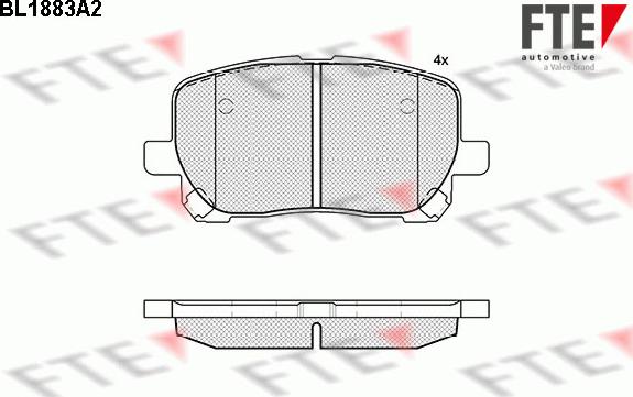 FTE 9010468 - Комплект спирачно феродо, дискови спирачки vvparts.bg