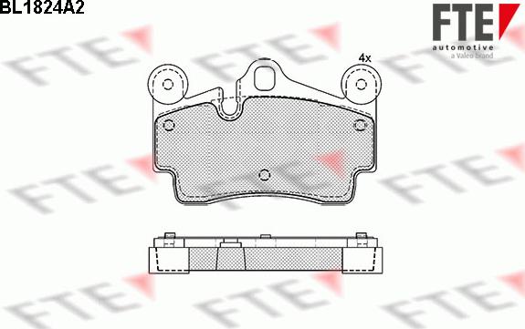 FTE BL1824A2 - Комплект спирачно феродо, дискови спирачки vvparts.bg