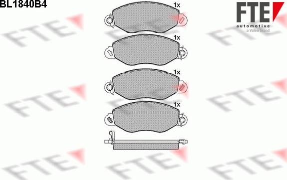 FTE 9010417 - Комплект спирачно феродо, дискови спирачки vvparts.bg