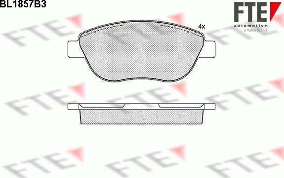 FTE 9010432 - Комплект спирачно феродо, дискови спирачки vvparts.bg