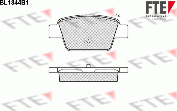 FTE 9010424 - Комплект спирачно феродо, дискови спирачки vvparts.bg