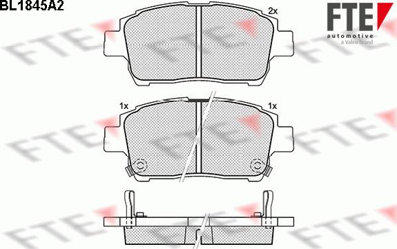 FTE 9010425 - Комплект спирачно феродо, дискови спирачки vvparts.bg