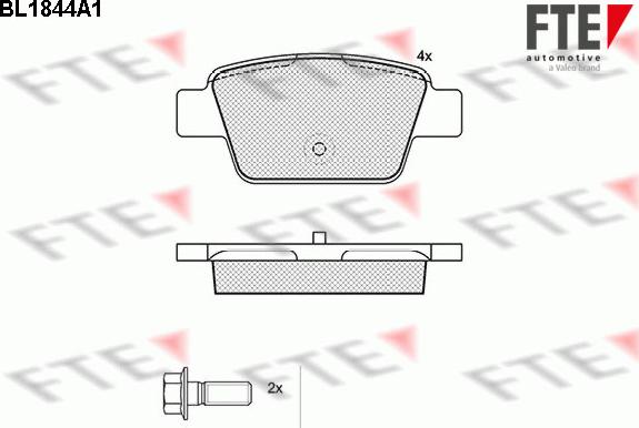 FTE 9010423 - Комплект спирачно феродо, дискови спирачки vvparts.bg