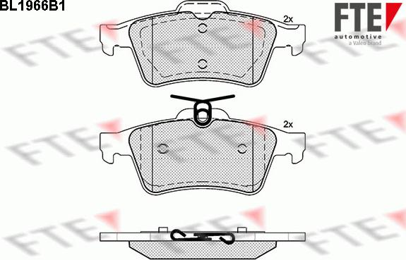 FTE 9010549 - Комплект спирачно феродо, дискови спирачки vvparts.bg