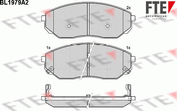 FTE 9010569 - Комплект спирачно феродо, дискови спирачки vvparts.bg