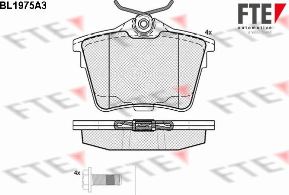 FTE 9010563 - Комплект спирачно феродо, дискови спирачки vvparts.bg