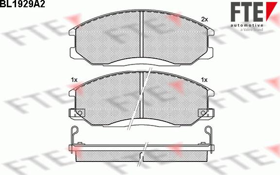 FTE 9010519 - Комплект спирачно феродо, дискови спирачки vvparts.bg