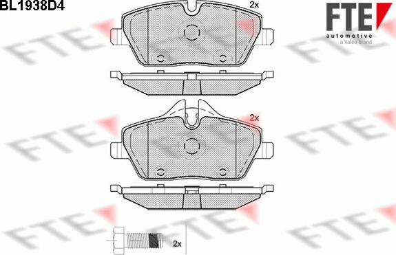 FTE 9010531 - Комплект спирачно феродо, дискови спирачки vvparts.bg