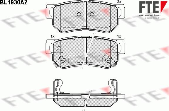 FTE 9010520 - Комплект спирачно феродо, дискови спирачки vvparts.bg