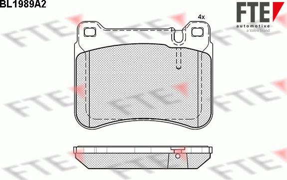 FTE 9010579 - Комплект спирачно феродо, дискови спирачки vvparts.bg