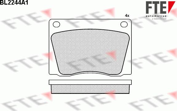 FTE BL2244A1 - Комплект спирачно феродо, дискови спирачки vvparts.bg