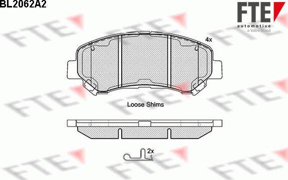 FTE 9010645 - Комплект спирачно феродо, дискови спирачки vvparts.bg