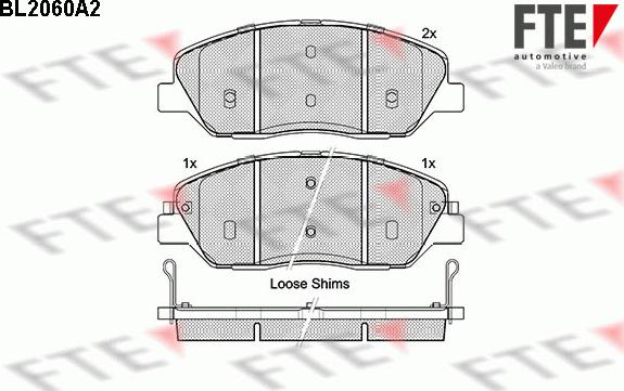 FTE 9010643 - Комплект спирачно феродо, дискови спирачки vvparts.bg