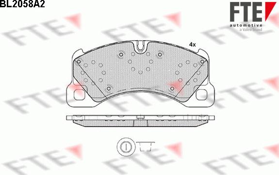 FTE 9010642 - Комплект спирачно феродо, дискови спирачки vvparts.bg