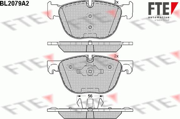 FTE 9010663 - Комплект спирачно феродо, дискови спирачки vvparts.bg