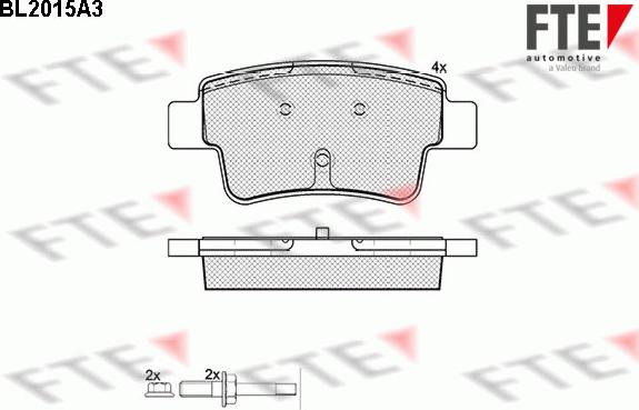 FTE 9010600 - Комплект спирачно феродо, дискови спирачки vvparts.bg