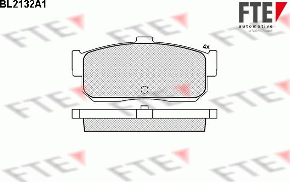 FTE BL2132A1 - Комплект спирачно феродо, дискови спирачки vvparts.bg