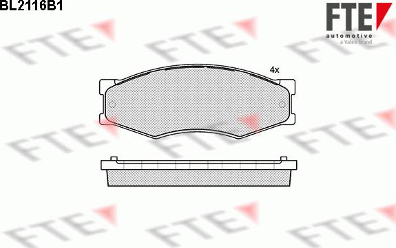 FTE 9010678 - Комплект спирачно феродо, дискови спирачки vvparts.bg