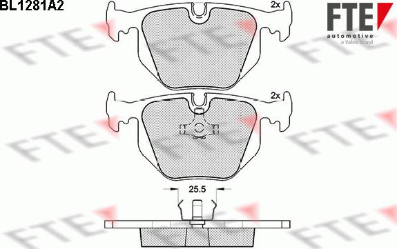 FTE 9010090 - Комплект спирачно феродо, дискови спирачки vvparts.bg