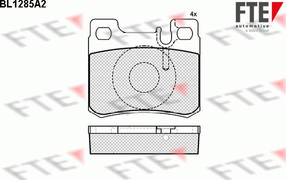 FTE 9010091 - Комплект спирачно феродо, дискови спирачки vvparts.bg