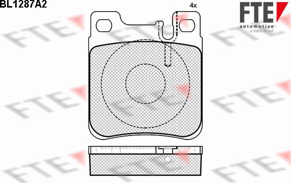 FTE 9010092 - Комплект спирачно феродо, дискови спирачки vvparts.bg