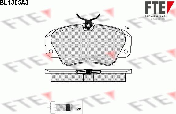 FTE 9010097 - Комплект спирачно феродо, дискови спирачки vvparts.bg