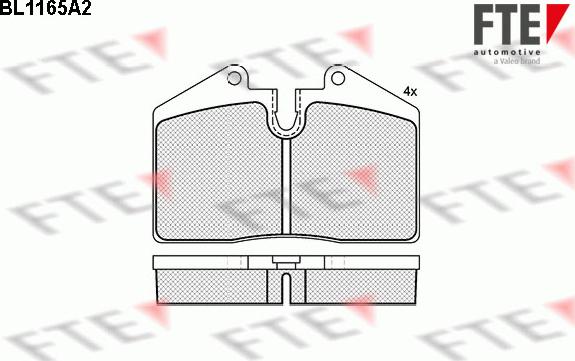 FTE 9010044 - Комплект спирачно феродо, дискови спирачки vvparts.bg