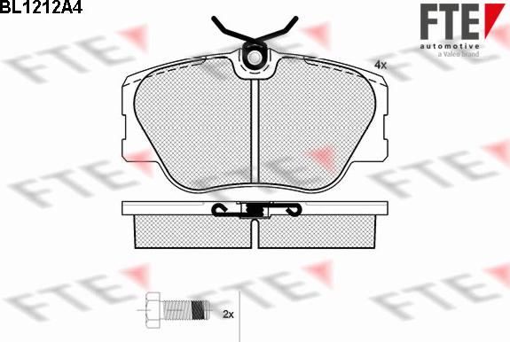 FTE 9010063 - Комплект спирачно феродо, дискови спирачки vvparts.bg