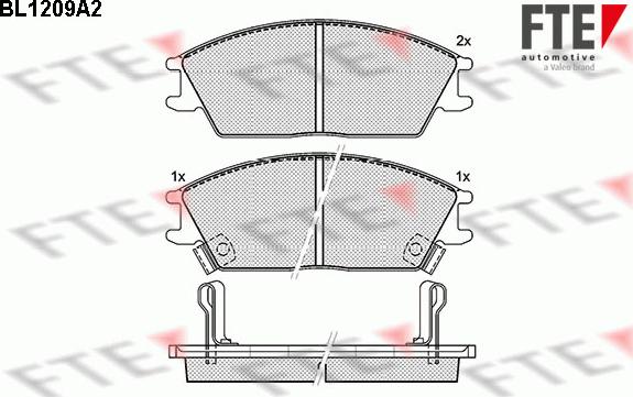 FTE BL1209A2 - Комплект спирачно феродо, дискови спирачки vvparts.bg