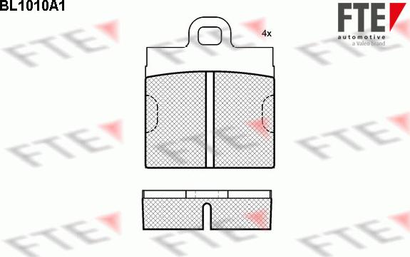 FTE BL1010A1 - Комплект спирачно феродо, дискови спирачки vvparts.bg